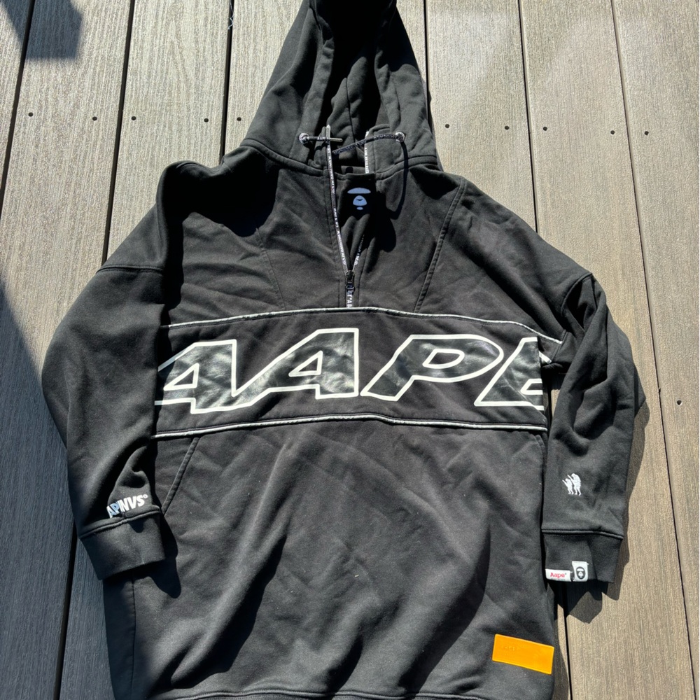 Bape Black Hoodie with White Accents